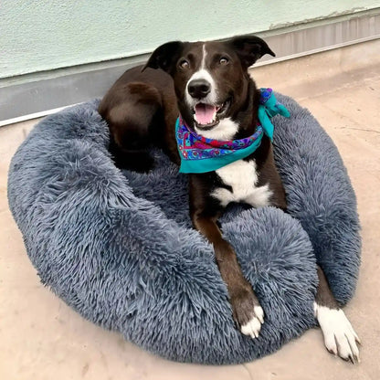 MrFluffyFriend – Dunkelgraues angstlösendes Hundebett